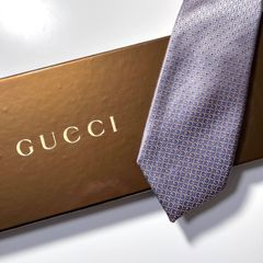 美品 GUCCI グッチ ネクタイ シルク100% ライトパープル TTGG-61