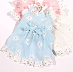 ドッグウェア　デイジー柄サマードレス　犬服