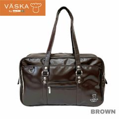 スクールバッグ スクバ 合皮 通学 学生 入学 カバン ブラウン VASKA by moz ベスカバイ モズ