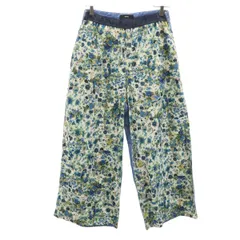 DIESEL ディーゼル 花柄切替 ワイドデニムパンツ XS ブルー レディース 古着