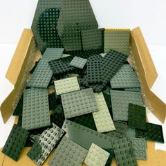 5137　レゴ　黒＆グレー系　プレート大量セット　基礎板　基盤　基板　ベースプレート　ブラック　灰色　LEGO　レゴブロック　まとめ売り　詰め合わせ