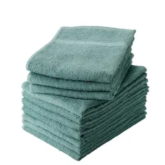 【特価商品】フェイスタオル 薄手(180匁) 日本製 綿100% 吸水 泉州タオル 速乾性 業務用 同色10枚セット グリーン