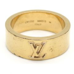 【LOUIS VUITTON】ルイ・ヴィトン　バーグ・LVインスティンクト M00513 OB1252 アクセサリー リング 指輪 1本　M　ゴールドGP　 中古　質屋