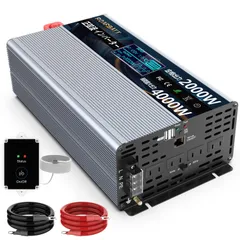 全てセット✔︎ インバーター12V 4000W/アイソレータ走行充電器/2バッテリ 全てセット✔︎ インバーター12V 4000W/アイソレータ走行充電器