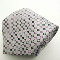 ゲラルディーニ ブランド ネクタイ チェック柄 格子柄 シルク PO  メンズ グレー GHERARDINI 【中古】のサムネイル