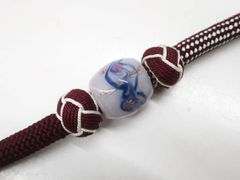 【京松】リサイクル着物 和装小物 未使用品 帯締め 帯締 丸組 京組紐 トンボ玉付 sok7w06-57