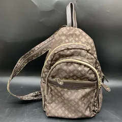 C351 christian olivier クリスチャンオリビエ ボディバッグ 2way リュックナイロン 総柄 斜め掛け レディースバッグ ブラウン系