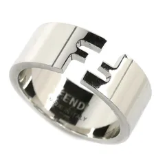 FENDI フェンディ メタル FFリング シルバーカラー リング・指輪 7AJ193 B08 21.5号 9.2g メンズ 中古