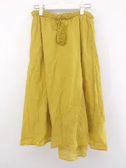 ◇ GLOBAL WORK グローバルワーク ウエストゴム ロング フレア スカート サイズF イエロー系 レディース P  【中古】 【1208190000711】
