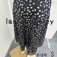 Laura Ashley スカート　黒色　マーブル　透け感
