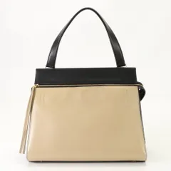 CÉLINE エッジ　ミディアム　 ハンドバッグ ホワイト/ブラック セリーヌ CELINE エッジ ハンドバッグ レディース