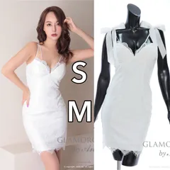 ホワイト [GMS-V783-BL-2308] SALE 【Andy GLAMOROUS/アンディグラマラス】ワンカラー/ キャミソール/ 総レース/ ストレッチ/ タイト/ セクシー/ ミニドレス/ キャバドレス / ナイトドレスワンピース