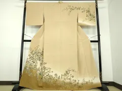 平和屋着物○訪問着 更紗花文 暈し染め 金彩 正絹 逸品 DAAX4730ps