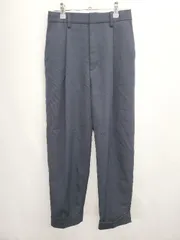 ◇ Θ ユニクロ センタープレス スラックス パンツ サイズM ネイビー レディース E  【1507010010290】