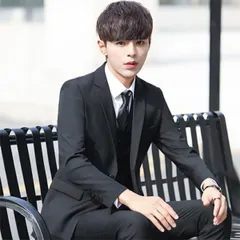 メンズスーツ 二つボタン スリーピース フォーマル セットアップ 4点セット ビジネススーツ おしゃれ オフィススタイル 無地 紳士服 リクルート 就職活動 面接 新入社員 結婚式 卒業式 入学式 黒 ブラック 成人式 イベント dg005c7