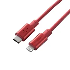 エレコム USB C-Lightningケーブル 準高耐久 1.0m レッド MPA-CLPS10RD