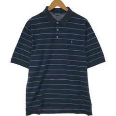 古着 ラルフローレン Ralph Lauren POLO GOLF ポロゴルフ 半袖 ボーダー ポロシャツ メンズXL相当/eaa533084