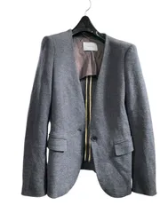 ♪2145  BEIGE ベイジ ジャケット ノーカラーJK グレースエット生地 サイズ2 中古 美品のサムネイル
