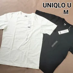 【未使用・訳あり】UNIQLO U　ユニクロ　コットンTシャツセット　クルーネックTシャツ　半袖　白　黒　ホワイト　ブラック　メンズ　M　まとめ売り