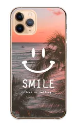 iPhone11Pro ケース カバー アイフォン11 プロ スマホケース ハードケース ハワイ ビーチ 風景 写真 スマイル smile ニコちゃん にこ niko 笑顔 海 夕日 おしゃれ カラー09