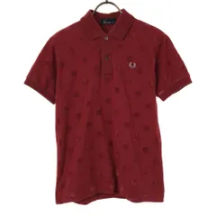 フレッドペリー 日本製 ドット 半袖 ポロシャツ XS レッド FRED PERRY メンズ