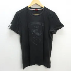 G■プーマ/PUMA フェラーリ Tシャツ/コットン【M】黒/men's/118【中古】■