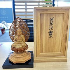 釈迦如来 有馬頼底(相國大龍)書付 臨済宗 白檀木彫仏像 仏教美術