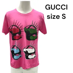 グッチGUCCI マニフェスト 仮面 バックプリント ピンク メンズ T