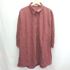 ◇ ⊇ Alphabet's alphabet アルファベッツアルファベット 長袖 シャツ チュニック サイズF ブラウン系 レディース E  【1502060026505】