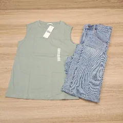 ◇ ◎ ●未使用● 《 GU まとめ2点セット サイズS シンプル ノースリーブ デニム タンクトップ ジーンズ レディース 》 E  【1308160025376】