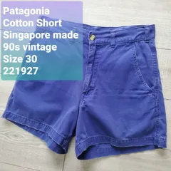 Patagoniaパタゴニア■色落ち良好 雰囲気抜群 1991年 シンガポール製 ダック地 コットンショーツ W30 青 バギー スタンドアップ オールド 80s 90s vintage 古着