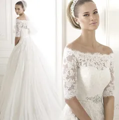 ウエディングドレス オフショルダー ホワイトドレス ロングドレス キレイめ 白 ドレス レース チュール 二次会ドレス 結婚式ドレス 優雅 エレガント 花嫁ドレス ブライダルドレス 披露宴 挙式 発表会ドレス お呼ばれドレス 編み上げ da442f0