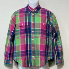 POLO RALPH LAUREN ポロ ラルフ ローレン キッズ 長袖 シャツ カジュアルシャツ Mサイズ  マドラスチェック マルチカラー 父の日 ギフト