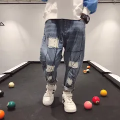 子供 ダメージ ジーンズ  デニム 130/140/150/160  サイズ