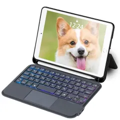 【在庫セール】7色バックライト ワイヤレス 高精度タッチパッド付き Bluetooth キーボードカバー 7.9インチ専用 Apple pencil収納可能 Type-C接続急速充電ipad mini4/mini5に適用キーボード付きケース mini 5世代と