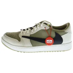 NIKE (ナイキ) ×Travis Scott Air Jordan 1 Low Golf NRG Neutral Olive トラヴィススコット エアジョーダン1 ロー ゴルフ ローカットスニーカー FZ3124-200