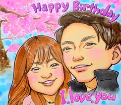 カワイイ似顔絵オーダーメイド　2名様