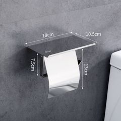 【Z864アウトレット】トイレットペーパーホルダー 棚付き 壁掛け ステンレス 防水 防錆 棚 収納 便利 小物置き 省スペース おしゃれ シンプル モダン