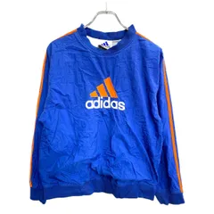 adidas ナイロンジャケット Lサイズ アディダス ジュニアサイズ Vネック プルオーバー ブルー 古着卸 アメリカ仕入 t2411-3023のサムネイル