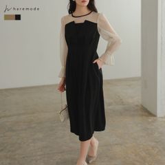 オケージョンドレス 結婚式 ドレス ワンピース パーティードレス ビスチェ風 フォーマル コクーン 20代 30代 レディース haremode 324238