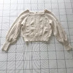 ◇ ⊆ Supreme.La.La. シュープリームララ 長袖 ニット セーター サイズM ベージュ系 レディース E  【1508260057554】