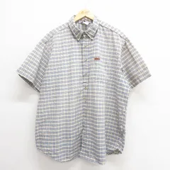 XL/古着 カーハート 半袖 シャツ メンズ 90s ボロ 大きいサイズ ロング丈 コットン ボタンダウン ベージュ他 カーキ チェック spe 25jun24 