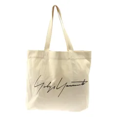 Yohji Yamamoto ヨウジヤマモト シグネチャーロゴ キャンバストートバッグ  ベージュのサムネイル