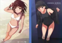 【中古】ブックカバー・しおり(キャラクター) 絢辻詞＆星乃結美 高山箕犀イラスト小冊子(Platonic Archive) 専用カバー 「PS Vitaソフト エビコレ+ アマガミ」 ゲオ特典
