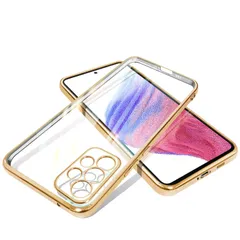 Galaxy A53 5G ケース クリア SC-53C SCG15 カバー スマホケース 耐衝撃 スリム 透明 擦り傷防止 耐衝撃 軽量 TPU （ローズゴールド）