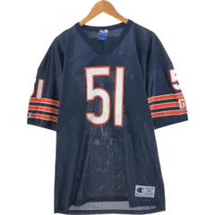 古着 90年代 チャンピオン Champion NFL CHICAGO BEARS シカゴベアーズ メッシュ Vネック ゲームシャツ フットボールシャツ/eaa564131