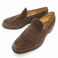 【美品】サントーニ　スウェードローファー　ブラウン　7 1/2 中古・古着通販】Santoni (サントーニ) スウェードローファー ブラウン