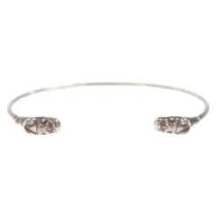 CHROME HEARTS (クロムハーツ) SKINNY BANGLE DOUBLE DOG スキニーバングルダブルドッグ シルバー ブレスレット バングルのサムネイル
