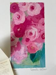 ジニー　キム　小さな花束と薔薇　ジグレー版画　エディション　サイン　保証書付き 版画 ジニー・キム 限定ジクレー 新品額入り ED、サイン、証明書