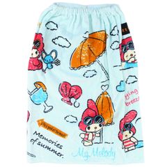 新品　ラップタオル　巻き巻きタオル　プール　水泳　体育　スイミング　マイメロ　川　海　遊び　着替え　青色　タオル　子供　キッズ　女児　男児　夏　お着替え　着替え　水遊び